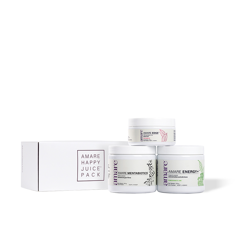 Amare Happy Juice™ Pack (Edge W, Energy PL) — image from the Australian Amare catalogue