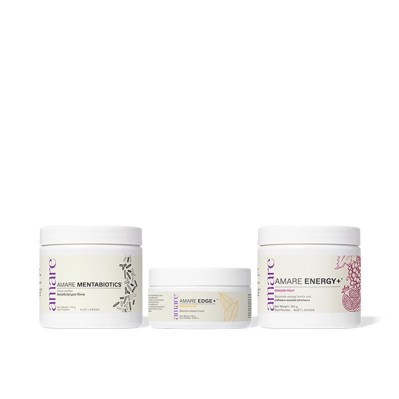 Amare Happy Juice™ Pack (Edge+ Mango, Energy DF) — image from the Australian Amare catalogue