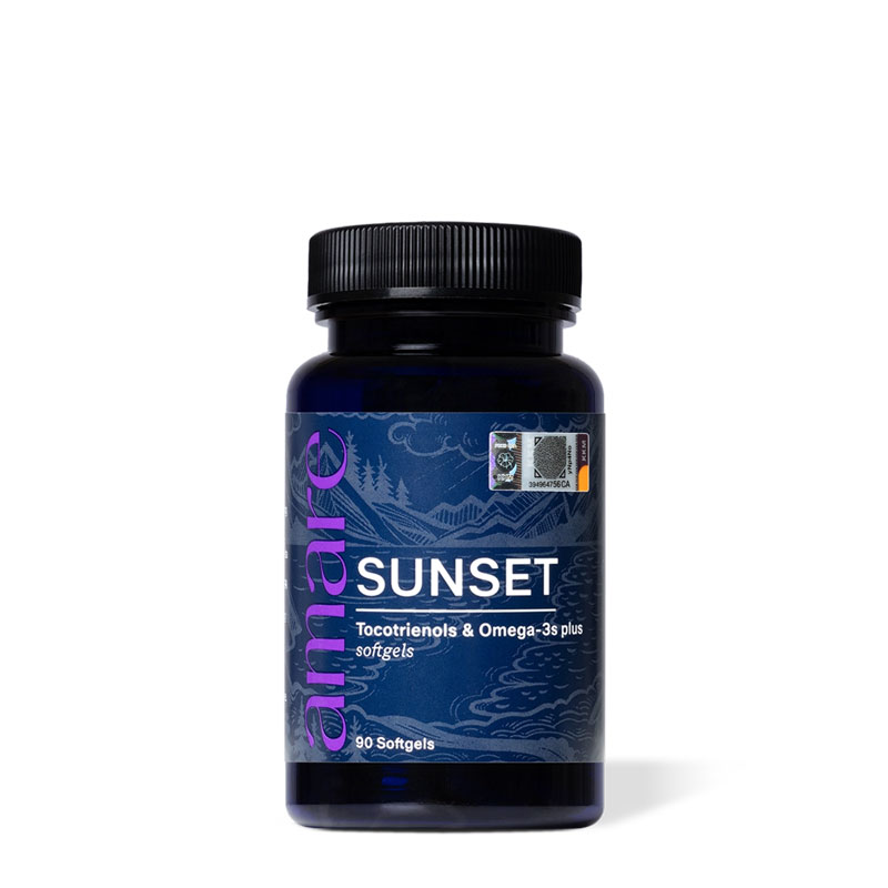 Amare Sunset Featuring a proprietary blend of lipid-soluble nutrients like omega-3 fatty acids, tocotrienols, vitamin D3, beta carotene, astaxanthin.* Learn more >